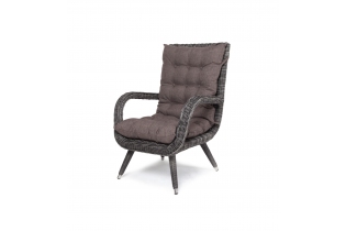 MR1000529 кресло плетеное с подушками (графит)