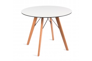 MR1000745 интерьерный стол из HPL круглый Ø100см, цвет молочный